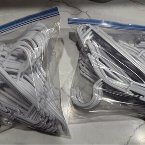 White Plastic Baby Hangers